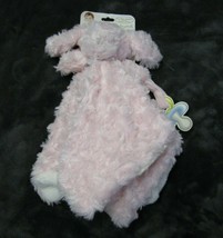 Blankets and Beyond Pink &amp; Gray Puppy Dog Bunny Lovey Security Nunu Paci... - £34.55 GBP