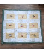 Beatrix Potter Quilt Peter Rabbit handmade embroidered baby nursery blan... - $57.24 CAD