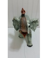 Large MURMAC Elephant Vintage Italy Porcelain Figurine Trunk Up Feng Shu... - £121.22 GBP