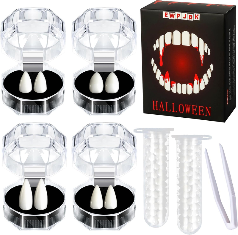 Vampire Teeth 4 Sizes Halloween Decorations Party Cosplay Props 4 Pairs Vampire  Item image 10