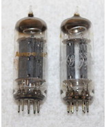 2- Vintage 12BH7A Audio Valve Vacuum Tubes ~ 1 Amperex 1 GE ~ Test V Good - $49.99
