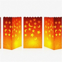 Starry Night Luminary Candle Bags - 20pcs White Special Lantern Luminary Bag, Mo - £29.01 GBP