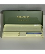 Sheaffers Cartridge Fountain Pen Case Green &amp; Yellow Plastic CASE ONLY - $856.72 MXN