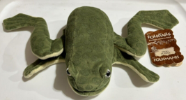 Folkmanis Folktails Green Spotted Bullfrog Frog Full Body Hand Puppet 12&quot; Plush - £8.66 GBP