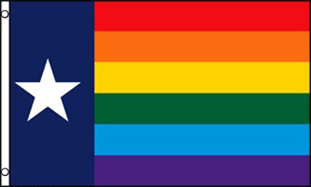 TEXAS STATE W RAINBOW 3 X 5 PRIDE FLAG banner FL676 flags 3x5 gay rights... - $6.60