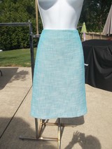 Talbots Aqua Boucle Skirt 6 - £13.88 GBP