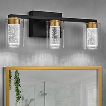 Bathroom Light Fixtures, Black And Gold Vanity Lighting Fixtures Dimmable Modern - £101.53 GBP
