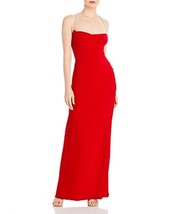 Aqua Rhinestone Halter Evening Gown, Size Medium - £109.81 GBP