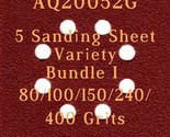 Hyper Tough AQ20052G - 80/100/150/240/400 Grits - 5 Sandpaper Variety Bu... - £3.95 GBP