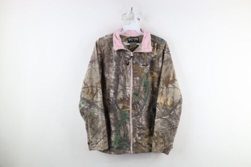 Vintage Streetwear Womens Medium Distressed Realtree Camouflage Fleece J... - $39.55