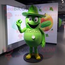 Green Apple mascot costume character dressed with a Bodysuit and Hat pins - £910.45 GBP