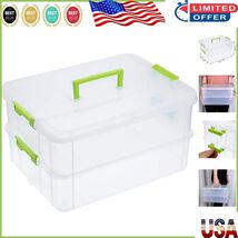 Lightweight Stackable Storage Bin with Handle - Perfect for Office Supplies - $69.92 CAD