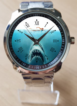 Shark Jaws Man-eater In Blue Sea Unique Unisex Beautiful Wrist Watch Sporty - $35.00