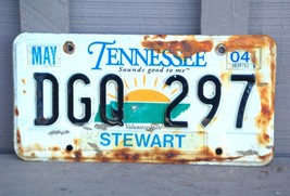 Tennessee License Plate TN Stewart Single 2004 Number DGQ 297 - £7.91 GBP