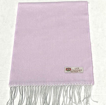 Winter 100%Cashmere Scarf Wrap Tweed Pink/White Made In England #1008 For Gift - $19.78