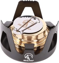 Redcamp Mini Alcohol Stove For Backpacking, Lightweight Brass Spirit, Black - $38.99