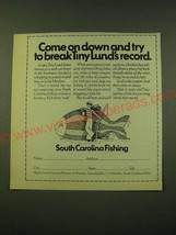 1973 South Carolina Division of Tourism Ad - Come on down and try to break - £14.48 GBP