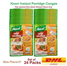 24 Packs Knorr Instant Porridge Congee Garlic Chicken Flavor Thai Jasmin... - $41.51