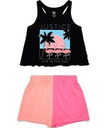 JUSTICE Girls&#39; 12P/14P ~ Two (2) Piece Tank Sleep ~ Pajama Set ~ LIVE IN... - $356.69 MXN