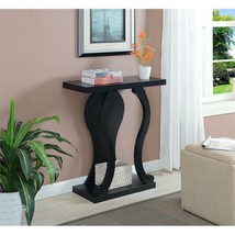 Convenience Concepts Newport Terry B Console Table in Black Wood Finish - £153.23 GBP