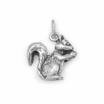 3D Eating Squirrel Bracelet Charm Men Womens Fashion Jewelry 14K White Gold Over - £34.46 GBP
