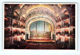 Postcard 1951 National Palace Of Fine Arts Mexico Stage View Tiffany Curtain - £9.49 GBP