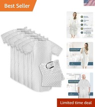 6 Pack Unisex Cotton Blend Hospital Gowns for Comfort &amp; Modesty, Size Up... - $71.99