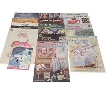 Cross Stitch Embroidery Craft Lot of 16 Leaflets/Booklets Baby Country C... - $24.98