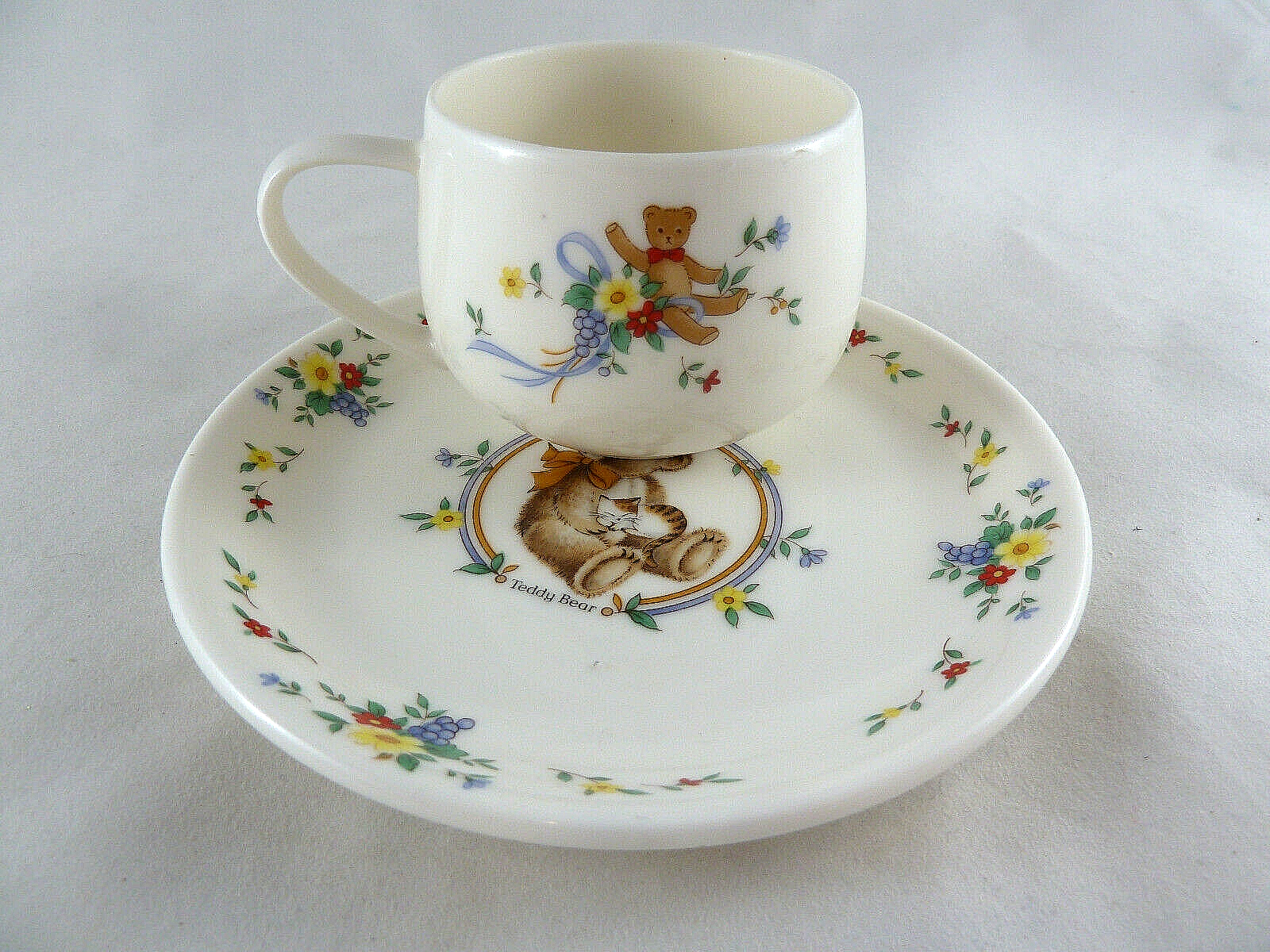 Tea Cup &amp; Saucer Teddy Bear Chiffon Brand High Quality china - $19.79