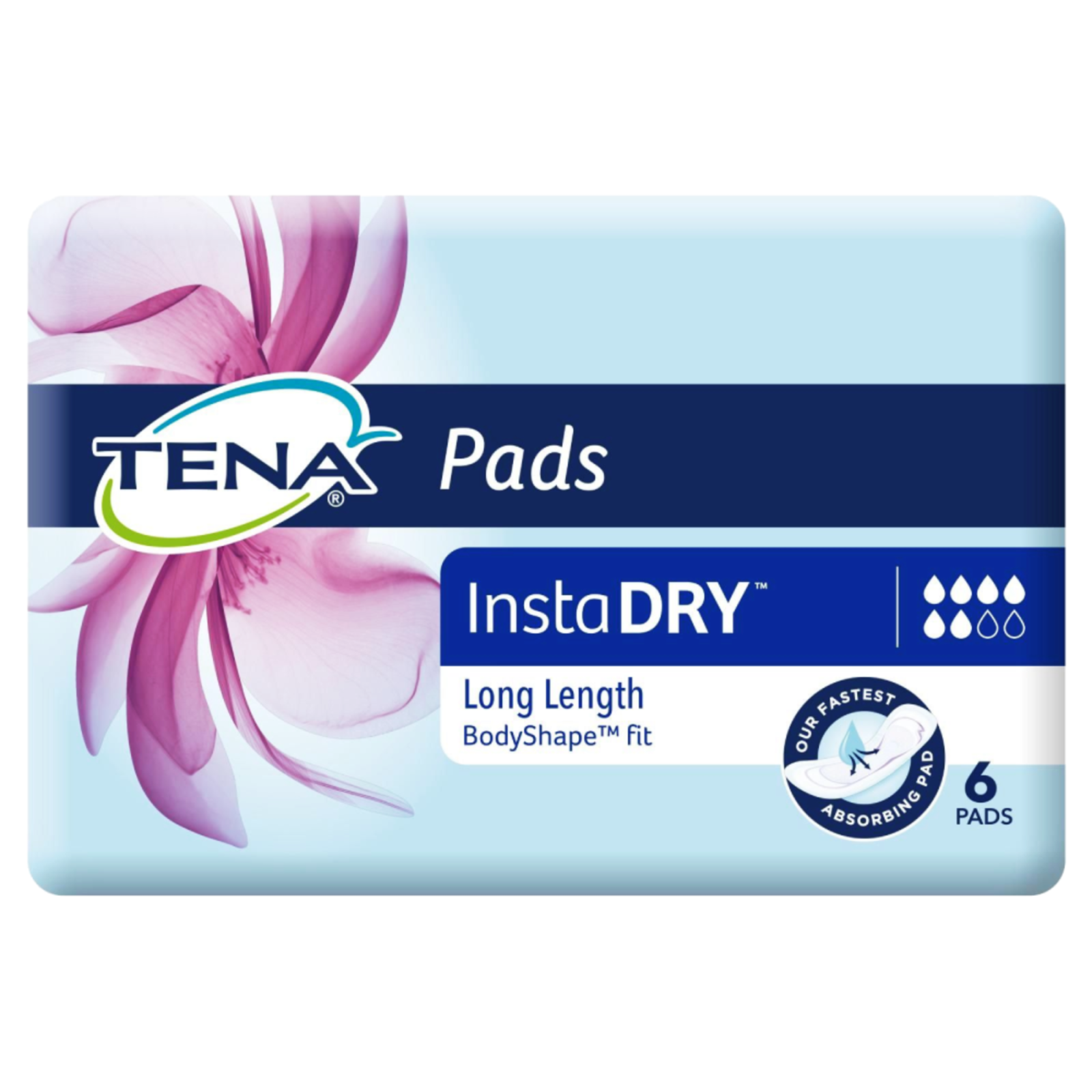 TENA Pads InstaDry Long Length 6 Pads - $73.17