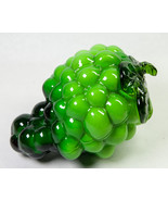 Hand Blown Art Glass Green Grapes Cluster Fruit Paperweight 6&quot; Long Home... - £4.70 GBP