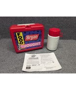 Bryan Food For Thought Plastic Lunchbox &amp; Thermos NOS Vintage 1990s - $10.88