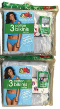 2 Fruit of the Loom Women 3 Pack Cotton Tag Free Bikinis Size 5/S - $9.99