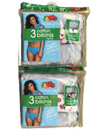 2 Fruit of the Loom Women 3 Pack Cotton Tag Free Bikinis Size 5/S - $13.66 CAD