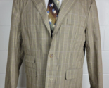 Lands End Mens Brown Cotton Glen Plaid Sport Coat Jacket 3 Button Surgeo... - £19.83 GBP