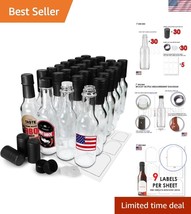 Versatile 5 Oz Hot Sauce Bottle Set - Includes Shrink Caps &amp; Printable L... - $41.50