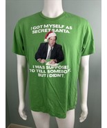 Men&#39;s The Office Green S/S Kevin Secret Santa Christmas Tee T-Shirt Sz L... - €10,96 EUR