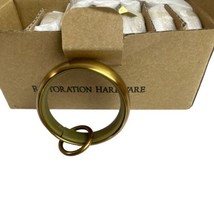 Restoration Hardware pack (7 each) Estate loop rings for 1 1/4”  rod Brass - £38.23 GBP