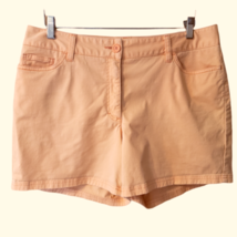 Covington Stretch Shorts Women&#39;s Size 14 Orange Cotton Blend 5 Pocket Design Y2K - £11.07 GBP