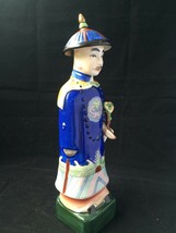Antique Chinese Emperor Statue Sculpture Porcelain Signed - $99.00