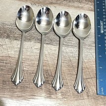 ONEIDA BANCROFT Oval Soup Spoons SET OF 4 STAINLESS Flatware 6 7/8&quot; - £15.57 GBP