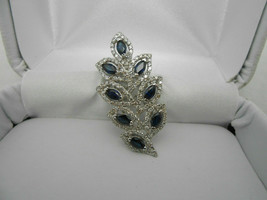 5Ct Designer Royale 14K White Gold Over Blue Sapphire &amp; Diamond Pendant  - £97.22 GBP