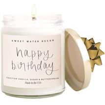 Happy Birthday Candles for Women Vanilla Sugar Buttercream Sweet Scented Happy B - £36.57 GBP