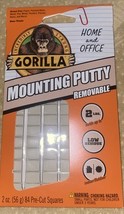 Gorilla Removable Mounting Putty, 84 Pre-cut Squares, Off White, (Pack o... - $6.99