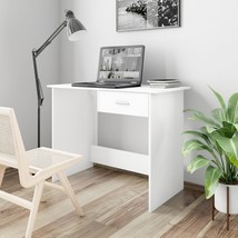 Desk White 100x50x76 cm Engineered Wood - £34.49 GBP