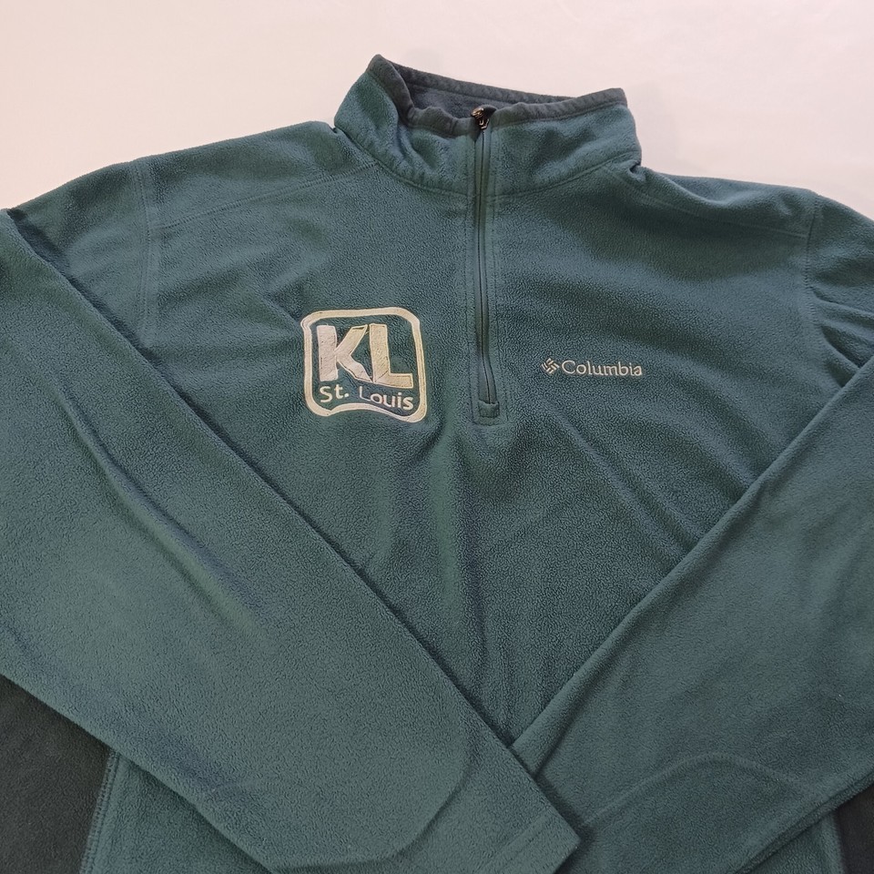 Columbia XM6279 KL ST. LOUIS Men's Green Pine Ridge Fleece 1/4 Zip Sweatshirt M Item image 11