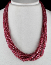 Certified Natural Spinel Beads Long 10 L 452 Ct Red Fine Gemstone Necklace - £2,864.99 GBP