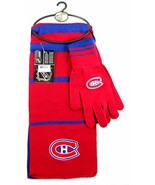 Montreal Canadiens a Rayas Bufanda Y Guante Juego NHL Hockey - £28.96 GBP