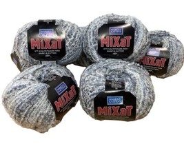 Marks &amp; Kattens Yarn  7 Balls  Camomille Acrylic Wool Polyester Blend Blue Gray - £14.00 GBP