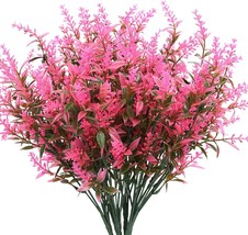 Klemoo Artificial Lavender Flowers Plants 6 Pcs., Lifelike Uv Resistant Fake - £25.95 GBP